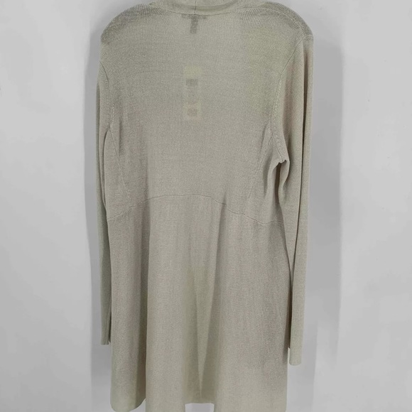 Eileen fisher cardigan, beautiful draped classy ecru sweater cardigan - Picture 2 of 5